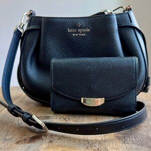 Kate Spade “Little Dumpling” Black Crossbody Bag and Wallet Set